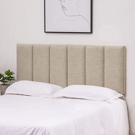 Modern Bed Headboard, Queen Size Bed Headboard, Headboard Headboard, Headboard Fabric, King Size Bed Headboard, Beige Headboard, Ideas Habitaciones, Headboard Queen, Bed Headboard Design