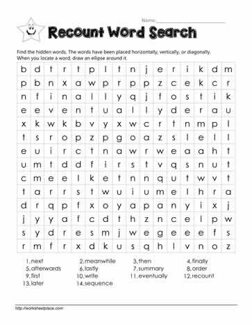 Wordsearch for Recount Recount Text Worksheet, Recount Text, Recount Writing, Grade 8, Geometric Background, Teaching Ideas, Literacy, Word Search, Word Search Puzzle