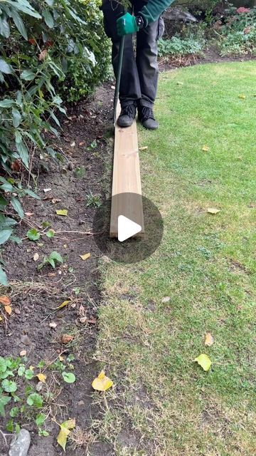 Interstellar Cornfield, Cornfield Chase, Edging Lawn, Garden Lawn Edging, Plank Of Wood, Transformation Tips, Patio Edging, Wood Edging, Flower Bed Edging