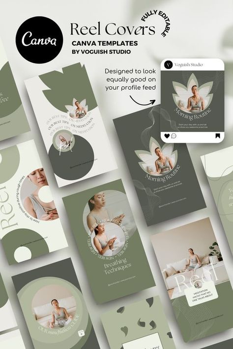 Reel Cover Designs, Canva Reel Templates, Reel Cover Templates, Instagram Reels Canva, IG Reel Ideas #reelsgraphicdesign #instagramreelgraphicdesign #reelsgraphicdesignideas, Cover Reels Instagram, Ig Reel Ideas, Reel Cover Design, Cover Reels, Wellness Influencer, Instagram Reel Cover, Reels Cover, Wellness Branding, Reel Cover