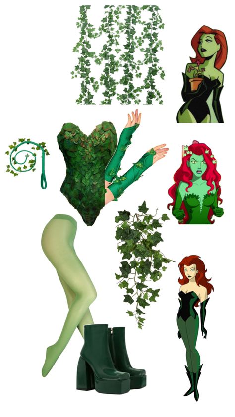 Poison Ivy Costume Diy, Red Head Halloween Costumes, Poison Ivy Halloween Costume, Batman Costume Diy, Red Hair Halloween Costumes, Poison Ivy Costume, Ivy Costume, Poison Ivy Costumes, Classy Halloween Costumes