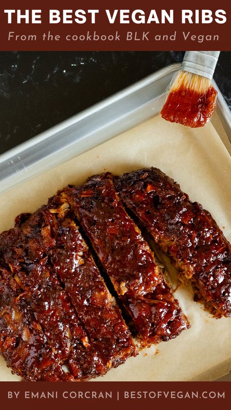 The Best Vegan Ribs via @bestofvegan1 Jackfruit Ribs, Vegan Ribs, Vegan Meat Recipe, Vegan Ground Beef, Vegan Transition, Vegan Barbecue, Vegan Soul Food, Jackfruit Recipes, Vegan Worcestershire Sauce