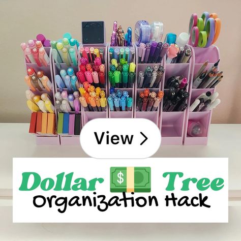 Lemon8 · Dollar tree organization hack 💵💗 · @starlight Dollar Tree Craft Supply Organization, Dollar Tree Wall Organization, Dollar Tree School Organization, Stabilo Fineliner, Study Timer, Supply Organization, Dollar Tree Organization, Zebra Mildliner, School Supplies Organization