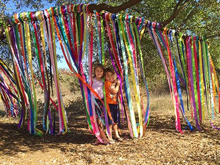 WELCOMING NEW ADDITIONS TO SFC'S TEACHING GARDEN Coachella Party Decorations, Backdrop Fringe, Fabric Streamers, Diy Streamers, Gold Birthday Party Decorations, Rainbow Backdrop, Coachella Party, Rainbow Party Decorations, Streamer Backdrop