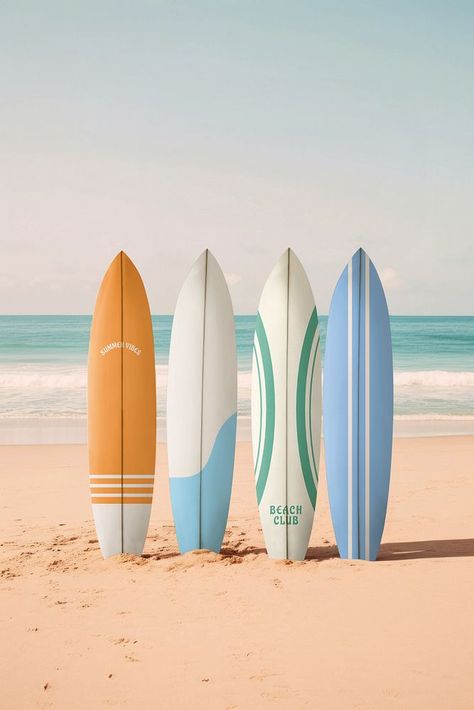 Surf Mood Board Aesthetic, Ocean Product Photography, Surf Boards Designs, Surfboard Aesthetic, Mockup Idea, Beach Surfboard, Surfboard Art Design, Surfing Board, Surfing Aesthetic