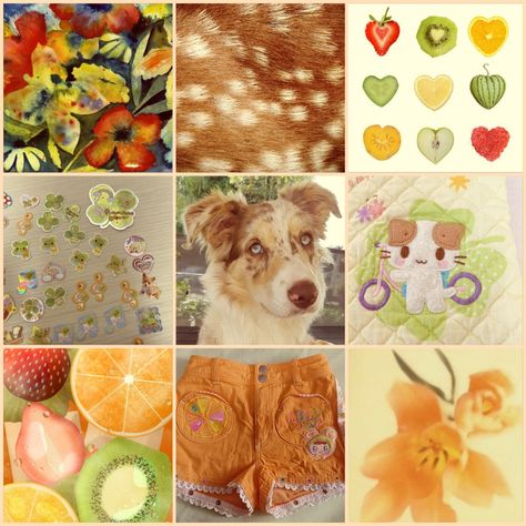 adrienne lenker <3 Collage Of Pictures, Adopt Idea, Mood Board Inspiration, Mood Board Design, Board Design, Orange Flowers, Strawberry Shortcake, Aesthetic Photo, My Vibe