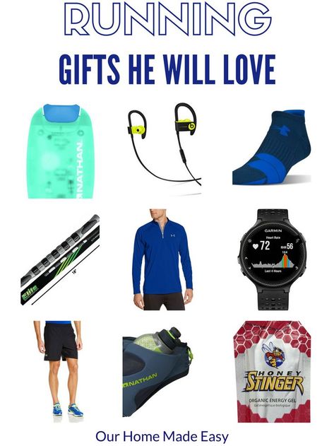 Know a guy who loves running? This runner gift guide was created for him! You'll find great basics, a splurge, and runner stocking stuffer ideas! Gifts For Runners Men, Runners Gift Basket, Gifts For Men Birthday, Surprise Gifts For Him, Aunt Birthday Gift, Running Gift, Thoughtful Gifts For Him, Romantic Gifts For Him, Stocking Stuffer Ideas