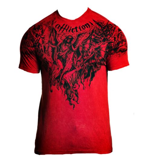 affliction eternal divide short sleeve t shirt tee red and black gothic style clothing Gothic Style Clothing, Affliction Shirts, Masc Fashion, Gothic Style, Short Sleeve T Shirt, Gothic Fashion, Red And Black, Christmas Ideas, Fashion Inspo