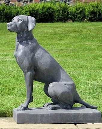 Dog Statue Sculpture, Dog Garden Statues, England Garden, New England Garden, Dog Portraits Art, Traditional Sculptures, Outdoor Garden Statues, Hunting Dog, Young Animal