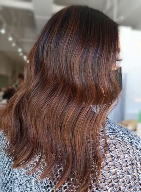 Cooper Balayage Hair, Copper Balayage Brunette, Copper Red Hair, Warm Brunette, Copper Balayage, Balayage Brunette, Copper Red, Copper Hair, Balayage Hair