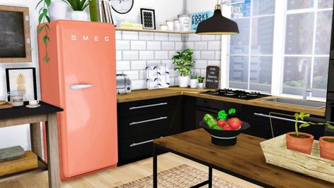 MXIMS: Cazarupt SMEG Fridge Fixed • Sims 4 Downloads Smeg Fridge, Sims 4 Kitchen, Sims 4 Bedroom, Casas The Sims 4, Sims Four, Sims 4 Cc Furniture, Sims 4 Build, Sims 4 Game, Sims 4 Houses