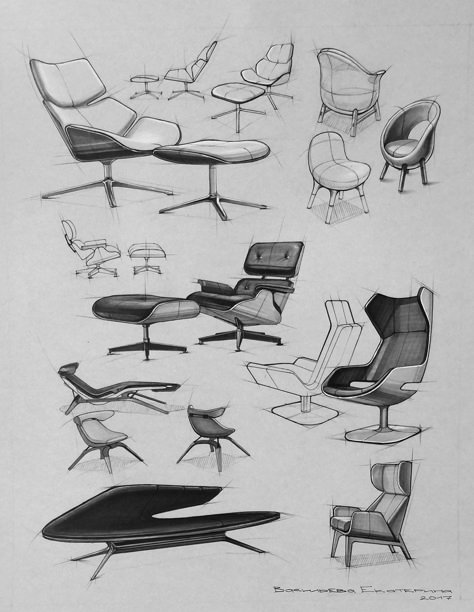 Furniture Sketches, Drawing Interior Design, Chair Drawing, Drawing Furniture, Product Sketches, Furniture Sketch, Furniture Design Sketches, Product Sketch, Drawing Interior