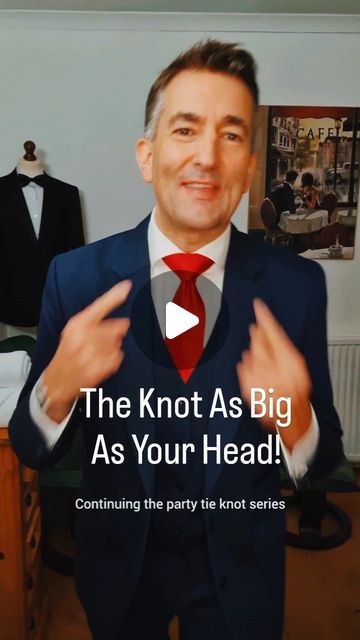 Jonathan Farley on Instagram: "The Balthus Knot, the tie knot they'll be talking about long after you're gone - it's as bug as your head! #balthus #balthusknot #howtotieatie #styleguide #styletips #manofstyle #styleover40" Adjustable Black Tie With Butterfly Knot, 4 In Hand Knot Tie, Balthus Knot, Van Wijk Tie Knot, Classic Bow Tie With Butterfly Knot, Your Head, Tie Knots, Style Guides, Instagram