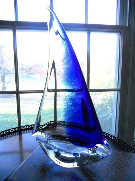 Glass Boat, Blue Glassware, Blue Cobalt, Art Of Glass, Cobalt Glass, The Venetian, Beach Living, Gorgeous Glass, Shopping Tips