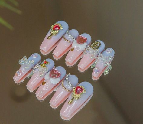 Sailor Moon Nails Design, Moon Nail Designs, Blue Sailor Moon, Sailor Moon Theme, Sanrio Nails, Sailor Moon Nails, Nails Size, Tech Ideas, Moon Nails