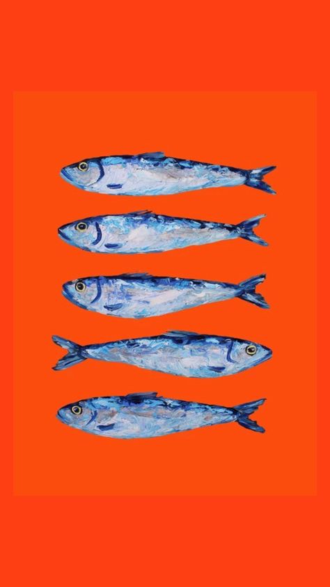 #sardines #shuffle #collage #wallpaper #summer #orange #blue #aesthetic Orange Blue Aesthetic, Fish Wallpaper Iphone, Shuffle Collage, Iphone Wallpaper Orange, Funky Wallpaper, Free Wallpaper Backgrounds, Wallpaper Summer, Summer Orange, Collage Wallpaper