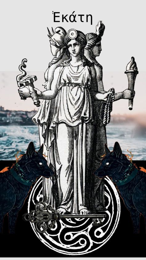 Hekate Wallpaper, Unknown Picture, Hecate Goddess, Arte Alien, Greek Gods And Goddesses, Witchcraft Spell Books, Triple Goddess, Witch Art, Spells Witchcraft