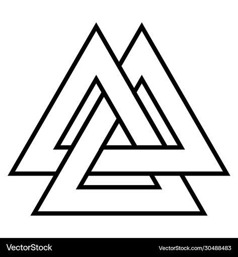 Valknut Tattoo Design, Simple Tattoo Ideas For Men, Valknut Tattoo, Valknut Symbol, Viking Symbols, Viking Age, Triangle Logo, Celtic Knot, Simple Tattoos