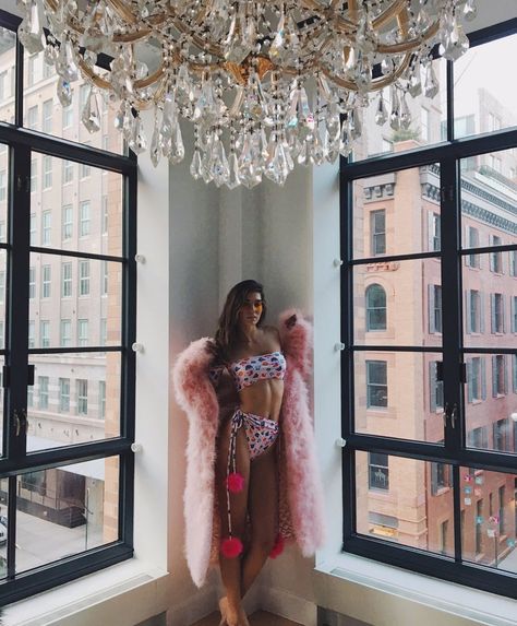 Micah Gianneli, Feather Jacket, Statement Coat, Bath And Body Care, Pink Girly Things, Classic Wardrobe, Warm Coat, Fashion 2017, Favorite Dress