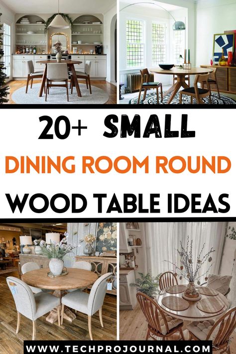 Have you ever wanted a timeless look in a compact area? These small dining room round wood table ideas create a cozy, inviting vibe. With these small dining room round wood table ideas, even the smallest space feels complete. Compact Round Dining Table, Small Dining Room Ideas With Round Table, Small Round Dining Table Centerpiece, Cozy Dining Room Ideas Small Spaces, Small Round Dining Table Decor Ideas, Small Rectangular Dining Room Ideas, Cozy Round Dining Table, Small Dining Room With Round Table, Breakfast Dining Area Ideas