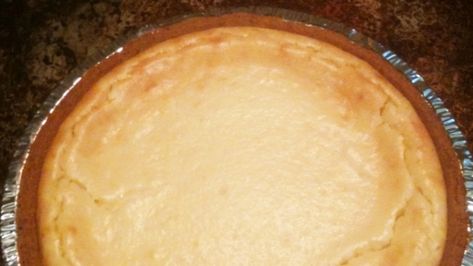 Here's what you need: sweetened condensed milk, cream cheese, large eggs, pie pan Cheesecake Recipe With Premade Crust, Bailey Cheesecake, Condensed Milk Cheesecake Recipes, Ready Made Pie Crust, Cheesecake Pie Recipes, Premade Pie Crust, Baked Pastries, Cheesecake Easy, Lemon Pie Recipe