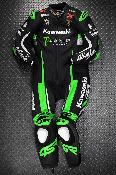 4SR made-to-measure Racing Suit  4SR bespoke service  #superbikesgram #superbikes #motorcycle  #kawasaki Motorcycle Racing Suit, Motorbike Suit, Motorcycle Clothes, Motorcycle Kawasaki, Green Motorcycle, Motorcycle Leathers Suit, Bike Suit, Motorcycle Race Suit, Motorbike Leathers