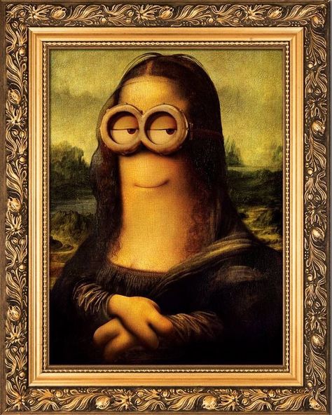 Minion Lisa Minions Poster, Kino Box, Minion Art, Mona Lisa Parody, New Movie Posters, Minion Movie, Minion Pictures, Comic Poster, Art Parody