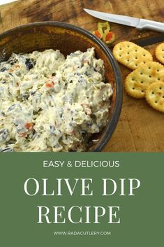 Olive Dip Recipe, Olive Dip, Dip Recipes Appetizers, Olive Recipes, Dip Recipes Easy, Recipes Appetizers And Snacks, Black Olives, Green Olives, Yummy Dips