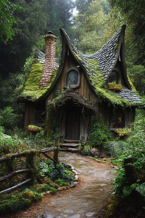 Discover 25+ enchanting home decor ideas to infuse your space with witchy vibes. From mystical tapestries to magical altar setups, awaken your inner witch and transform your home into a spellbinding sanctuary. 🌟🔮 #WitchyHomeDecor #MagicalSpaces #InnerWitch #EnchantingDecor Witch House Architecture, Witch’s House, Witch’s Cottage, Witch Hut Interior, Witch Home Decor Ideas, Witchy House Exterior, Fairytale Cottage Aesthetic, Witch House Aesthetic, Witches Cabin