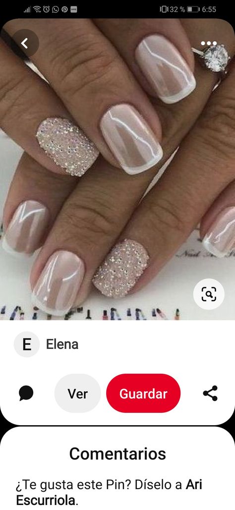 French Tip With Sparkle, Mother Of The Groom Nails, Gel Nails French Tip, Groom Hair Styles, Mother Of The Groom Hairstyles, French Tip Gel Nails, Gel Nails French, Nails French Tip, 2023 Nail