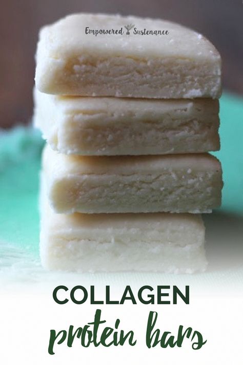 Collagen Snacks, Aip Protein, Collagen Bars, Aip Sweets, Aip Snacks, Protein Bar Recipe, Collagen Protein Bars, Aip Snack, Collagen Recipes