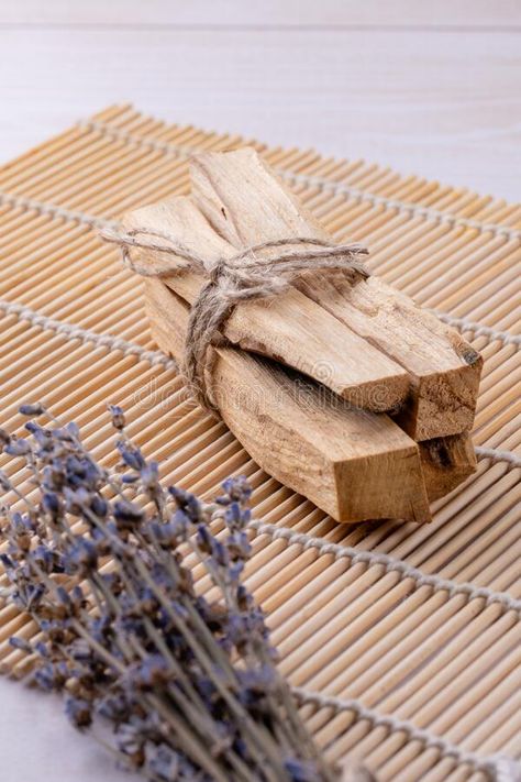 Set for aromatization of the room, air flavors in the dwelling: wooden sticks palo santo, eucalyptus, lavender royalty free stock photography Lavender Stock, Yoga Images, Eucalyptus Lavender, Stock Photography Free, The Room, Stock Photography, Lavender, Royalty, Royalty Free