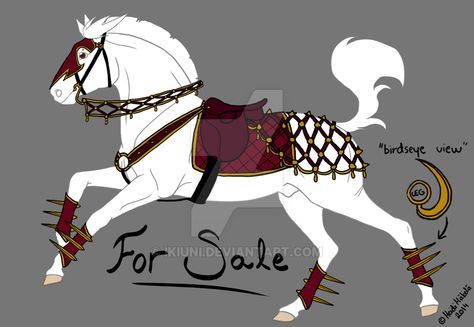 Nordanner Tack II - SOLD by Ikiuni Fantasy Horse Tack, Medieval Horse, Horse Costumes, Horse Armor, Halloween Is Coming, Fantasy Horses, Horse Equipment, The Pose, Horse Drawing