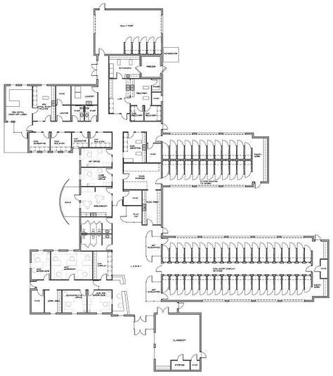 Stable Layouts, Horse Stables Design, Hospital Floor Plan, Dog Daycare Business, Animal Shelter Design, Cottage Restaurant, Dog Boarding Facility, Horse Barn Ideas Stables, Small Animal Bedding