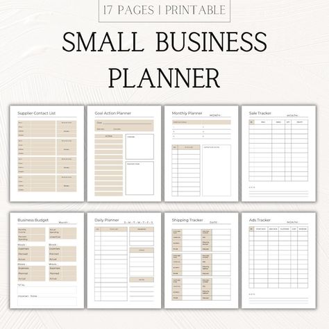 Small Business Planner Undated Business Planner Printable Goodnotes - Etsy Hong Kong Business Diary Planner, Small Business Budget Planner, Small Business Necessities, Business Plan Template Free Printables, Small Business Planner Printables, Project Planner Printable Free, Small Business Planner Free Printables, Small Business Set Up, Free Business Planner