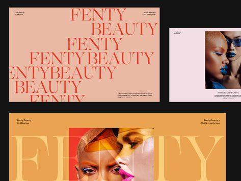 Fenty Beauty Editorial Presentation by Andrea Jelić on Dribbble Editorial Presentation, Editorial Branding, Keynote Design, Presentation Design Layout, Brand Presentation, Presentation Layout, Editorial Layout, Beauty Design, Website Inspiration