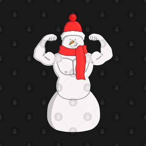 Sick Snowman, Abdominal Snowman, Gym Christmas Card, Snow Miser And Heat Miser, Funny Snowman Drawing, Holy Shirt, Office Christmas, Gym Design, Going To The Gym