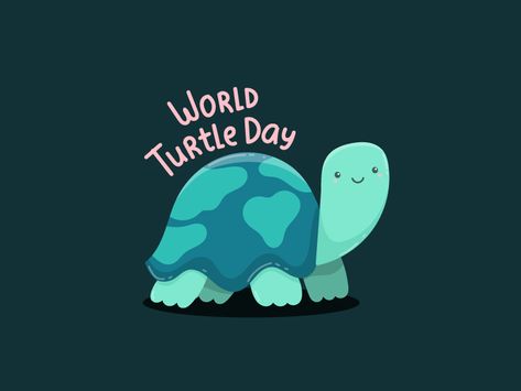 World Turtle Day by Anna Alekseeva | Dribbble | Dribbble World Turtle, World Turtle Day, Turtle Day, Turtle Images, Turtle Love, Holiday Background, Marine Biology, Sea Turtle, Painted Rocks