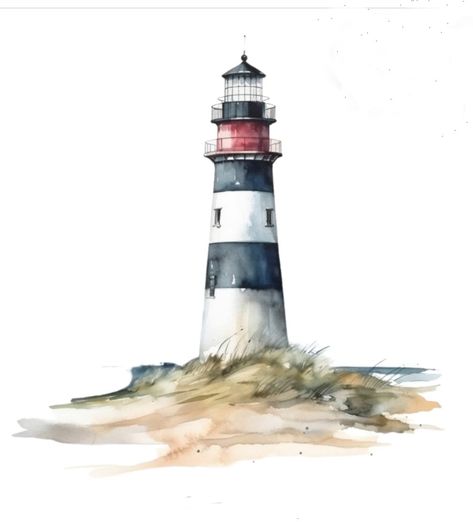 Lighthouse Drawing, Sailing Painting, Lighthouse Tattoo, Diy Pottery Painting, Watercolor Art Landscape, Lighthouse Pictures, Lighthouse Art, Diy Pottery, Colorful Drawings