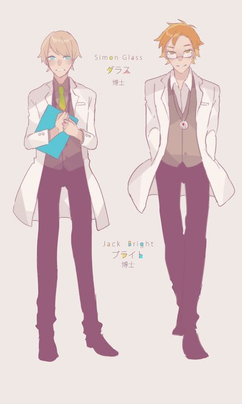 BRIGHT GLASS! :D  That's: Dr. Bright and Dr. Glass , from SCP Foundation  Note: Idk... Somehow Glass always look cute to me... Scp Foundation Doctors, Scp Dr Bright Fanart, Dr Glass X Dr Bright, Dr Jack Bright Fanart, Dr Simon Glass Scp, Scp Oc Art, Dr Bright X Dr Glass Scp, Scp Dr Bright, Dr Glass Scp