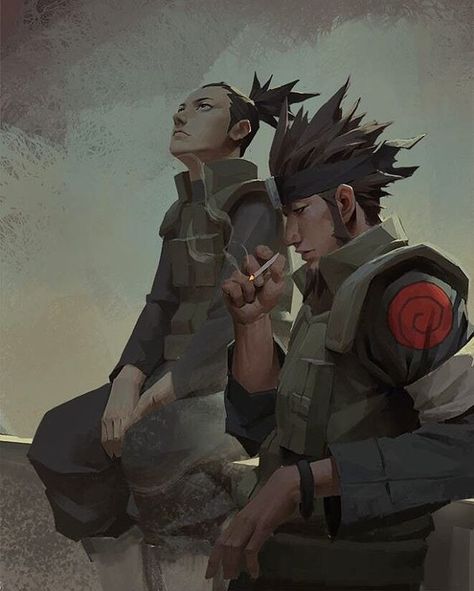 Shikamaru and Asuma they were so close before you know. Shikamaru And Temari, Pencak Silat, Naruto Fan Art, Naruto Series, Madara Uchiha, Naruto Wallpaper, Cowboy Bebop, Naruto Anime, Manga Cosplay