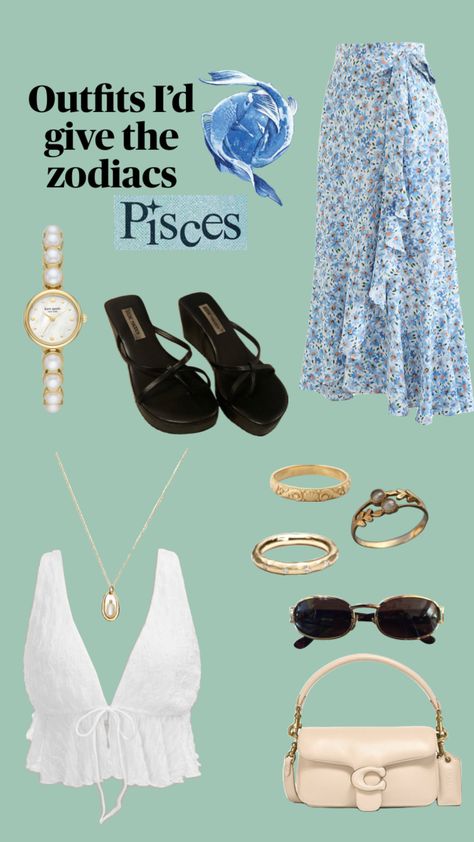 Outfits I’d give the zodiacs #zodiac #pisces #piscesaesthetic #astrology #astrologyaesthetic #zodiacsign #outfit #outfitinspo Shuffles Outfits, Venus In Pisces, Zodiac Pisces, Venus Fashion, Astrology Pisces, Pisces Zodiac, Mermaid Fashion, Clothes And Accessories, Cute Fits