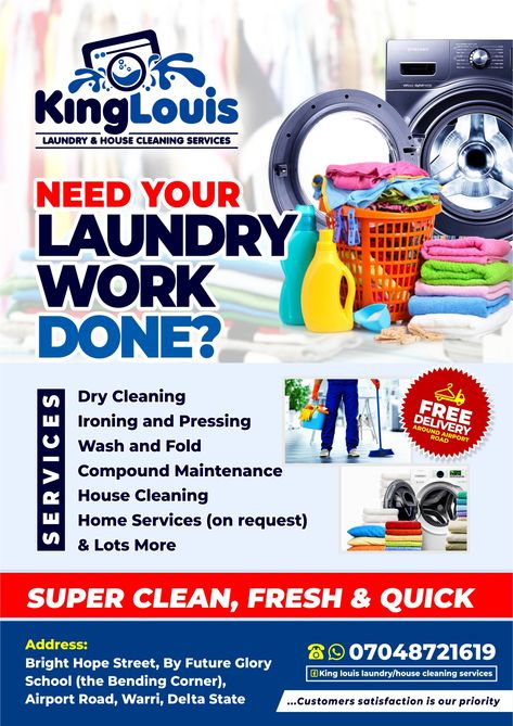 Laundry Services Flyer Design, Laundry Flyer Design, Laundry Marketing, Laundry Service Business, Certificate Layout, Laundry Business, Laundry Shop, Laundry Design, Design Edit