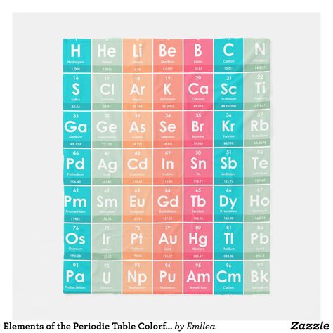 30 Elements Of Periodic Table, First 30 Elements Of Periodic Table, Elements Of Periodic Table, Color Personality, The Periodic Table, Bedding Ideas, Edge Stitch, Study Material, Study Materials