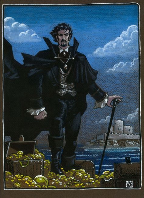 Le Comte de Monte Cristo (Edmond Dantes) by Matt Wagner Count Monte Cristo, Monte Christo, Edmond Dantes, Count Of Monte Cristo, Comic Book Writer, Alexandre Dumas, Monte Cristo, Art Comic, Art Deco Posters