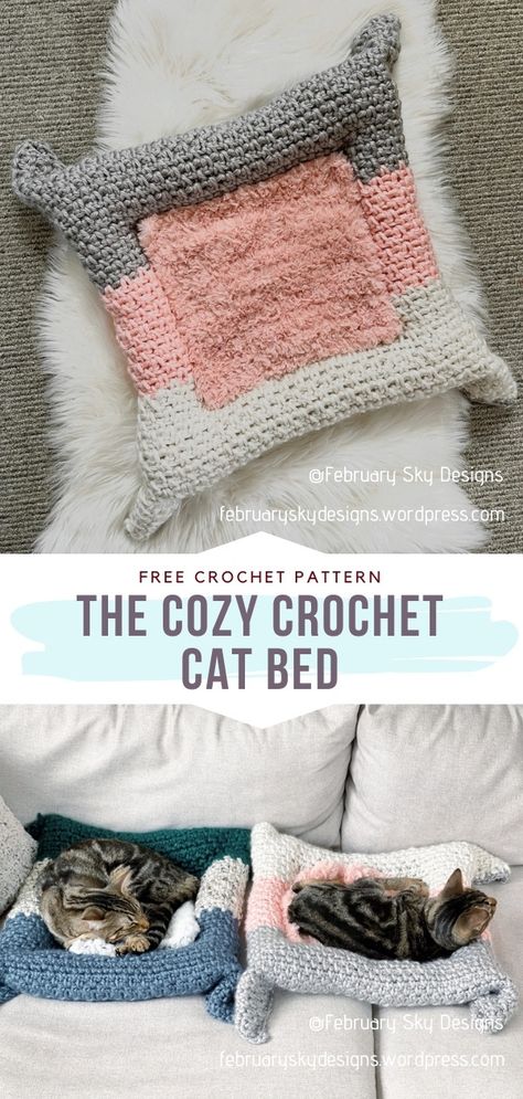 Cat Squish Crochet Pattern, Crochet Small Dog Bed, Crochet Cat Hammock Pattern Free, Crochet Pet Beds Free Pattern, Crochet Cat Sack Free Pattern, Blanket For Cats Crochet, Crochet Scraft Pattern, Crochet Cat Pattern Amigurumi, Crochet Cat Furniture