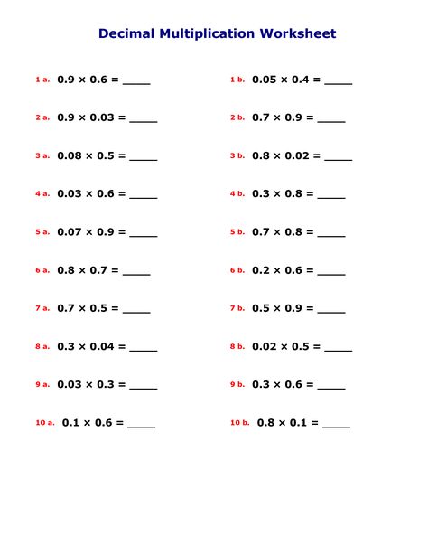 Decimal Multiplication and Division Worksheet Division And Multiplication Worksheet, Math Revision, Decimal Division, Multiplying Integers, Decimal Multiplication, Multiplication And Division Worksheets, Multiplication Worksheet, Integers Worksheet, Multiplying Decimals