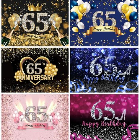 65th Decorations Backdrop 65 Years Birthday Man Woman Party Sixty-Five Anniversary Balloons Banner Background Photo Booth Props - AliExpress 44 Birthday Backdrop Design, 65th Birthday Party Ideas, Anniversary Balloons, 65th Birthday Party, Birthday Man, 65th Anniversary, 65th Birthday, Balloon Banner, Backdrop Design