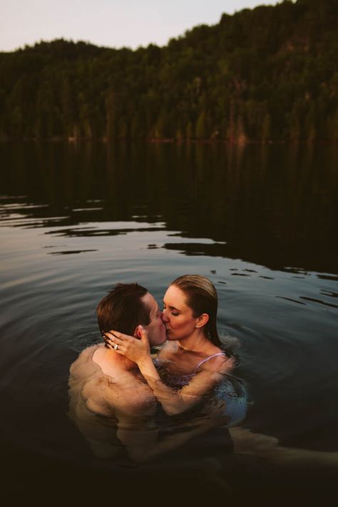 Point Comfort, Quebec | Image by Joel Bedford Tattooed Couples Photography, My Love Photo, Lake Photoshoot, Lake Photos, Shiva Shakti, Lake Pictures, Photo Couple, Summer Pictures, Couple Shoot