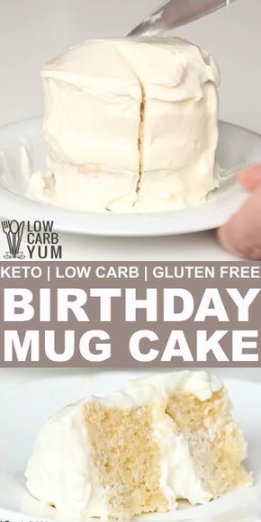 Thm Birthday Cake Recipes, Low Carb Mug Cake Microwave, Keto Recipes For One Person, Keto White Cake, Keto Mug Cake Microwave, Keto Birthday Cake Recipes, Keto Vanilla Mug Cake, Mug Cake Keto, Keto Birthday